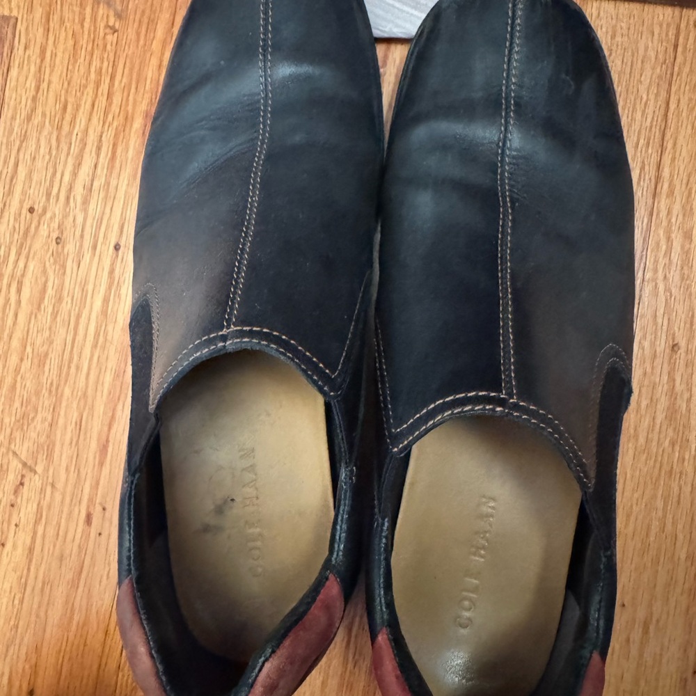 Cole Haan Black and Brown Loafers size 10